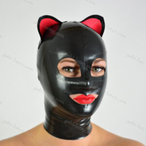 Latex Cat Mask/Hood