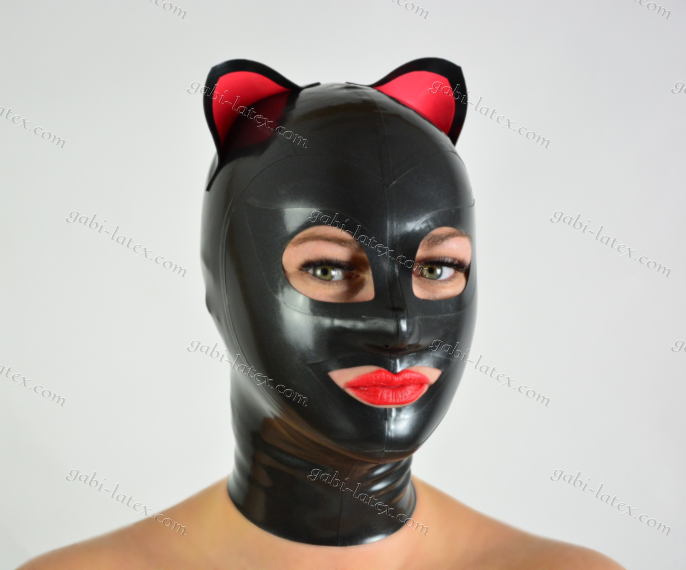 Latex Cat Mask/Hood