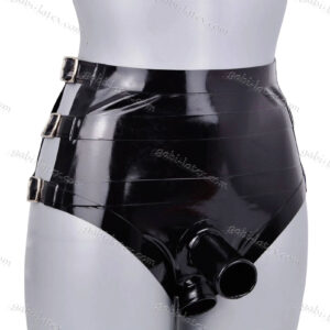 Men's Latex BDSM Panties with Tubes