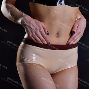 latex panties with perforated, breathable crotch - comfort and style