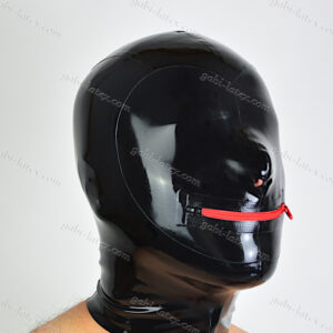 Custom-made latex mask with zipper for mouth