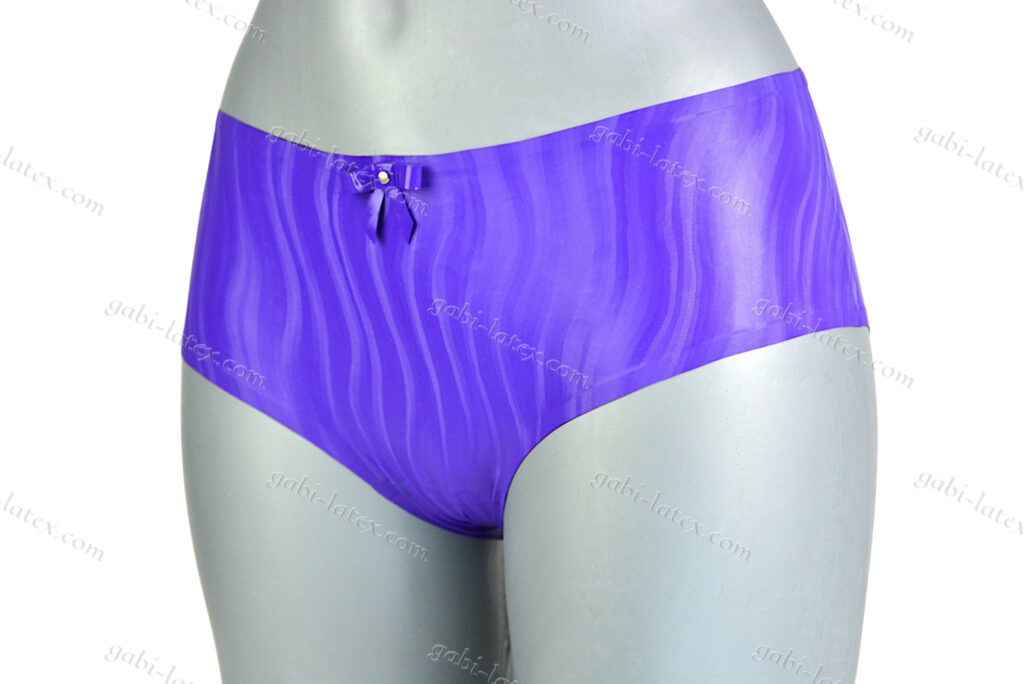 Purple structured latex panties