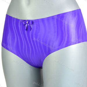 Purple structured latex panties