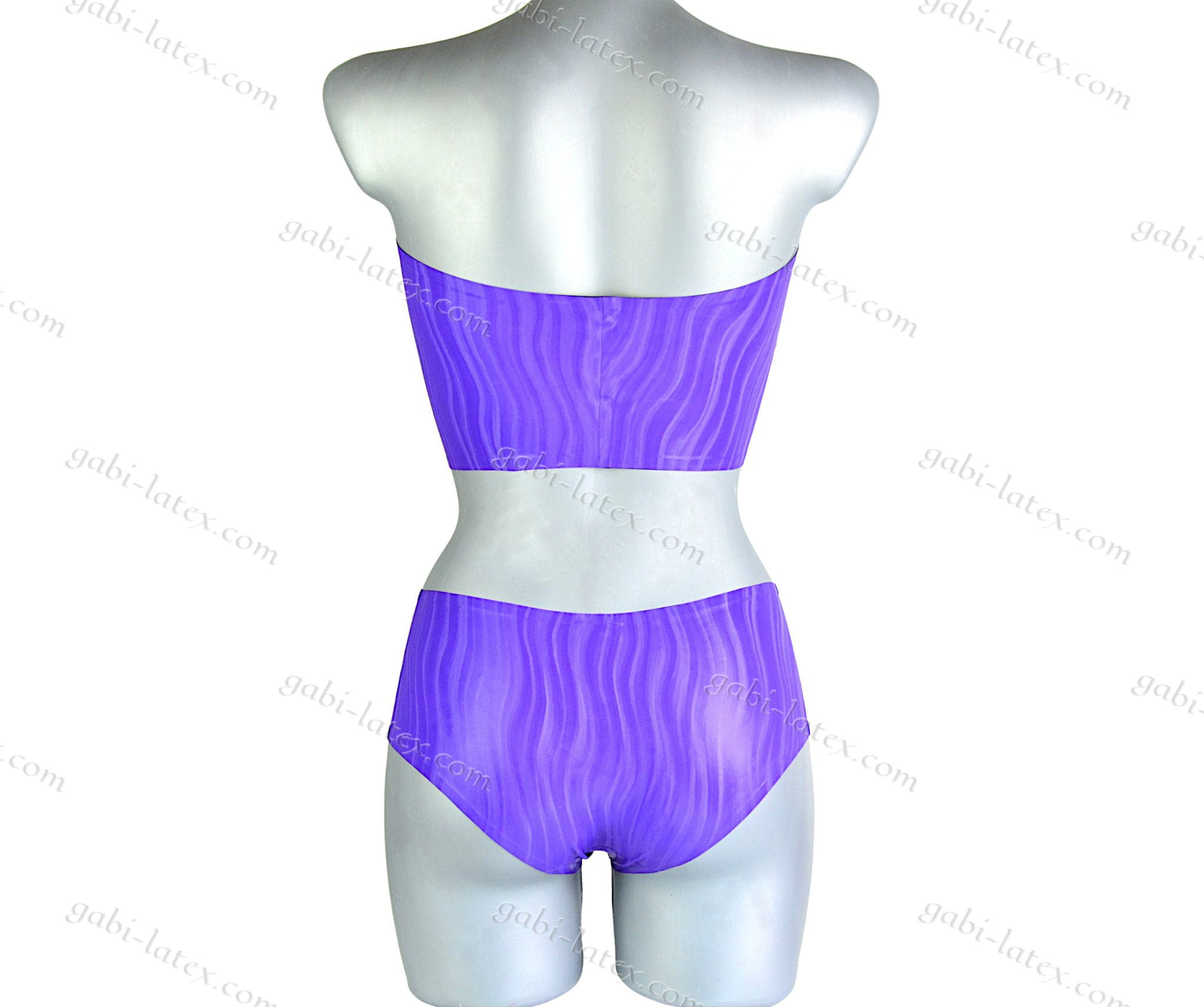 Purple structured latex panties
