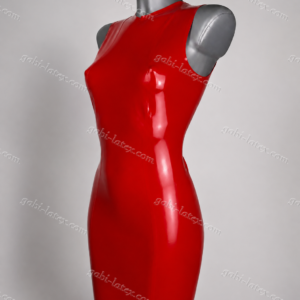 Short Tight-Fit Latex Mini Dress Open Ass